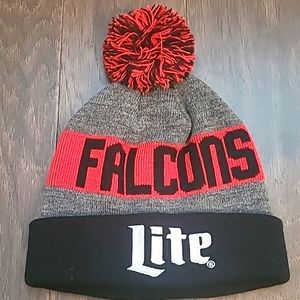 Men's Falcons Cuffed Pom Knit Beanie